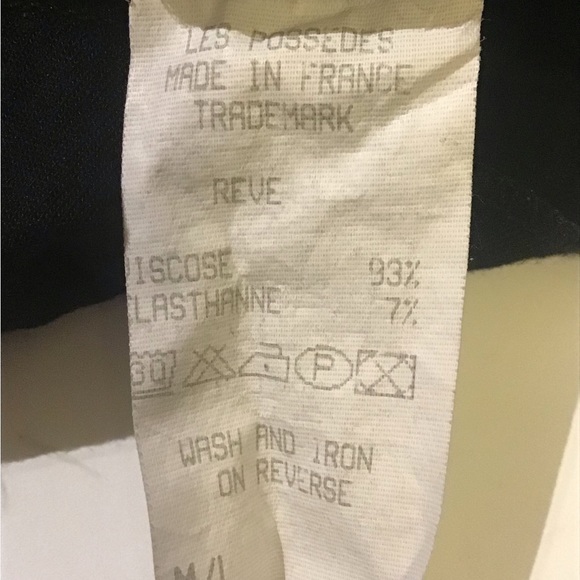 Les possedes face /word graphic glitter French vintage top w snap sleeves - Picture 7 of 11